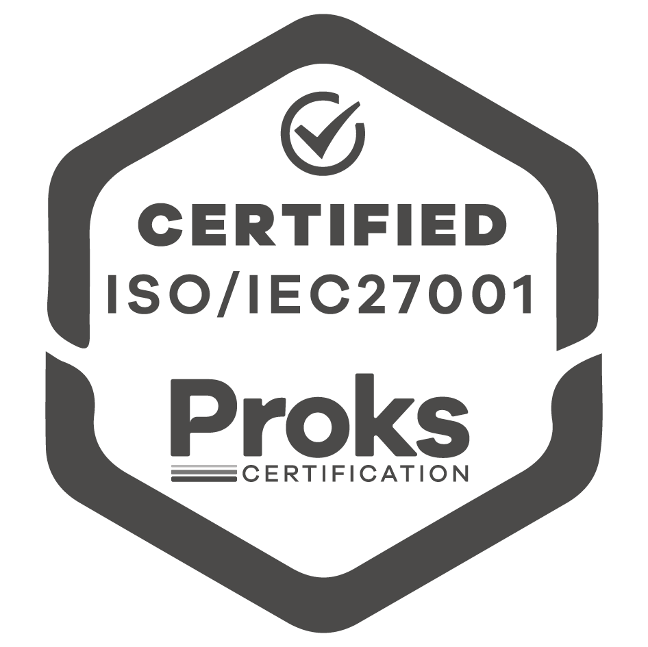 ISO/IEC 27001 Certified by Proks Certification